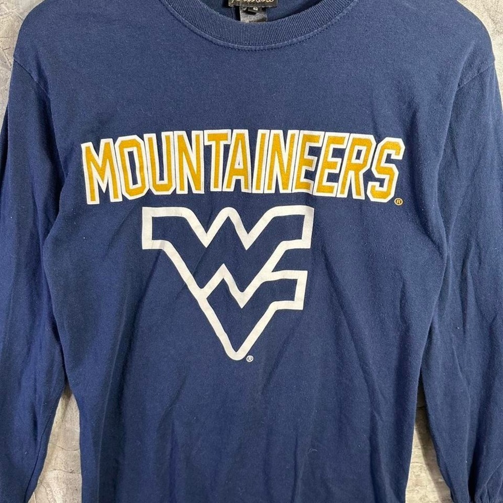 West Virginia Mountaineers navy blue long sleeve shirt Mens Size S #college - Picture 2 of 7